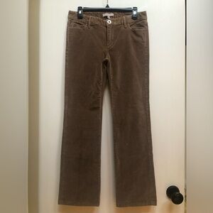 BANANA REPUBLIC Petite Mid-Rise Straight Leg Stretch Corduroy Pants Tan- 27P